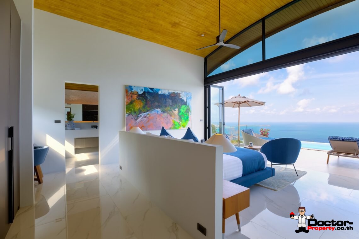 3 Bed Pool Villa with Zen Room, Sea View – Chaweng Noi, Koh Samui – For Sale